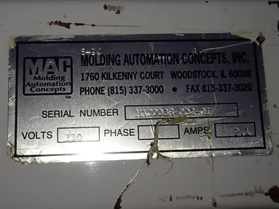 USED MOLDING AUTOMATION CONCEPTS MAC003800201
