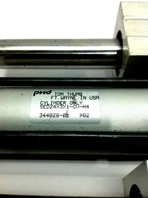 USED PHD LINEAR SLIDE 5X4 TABLE 34MM BORE CYLINDER