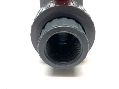 Double Union PVC Ball Valve, PN10, Gray, Threaded to Slip Sockets - New Other