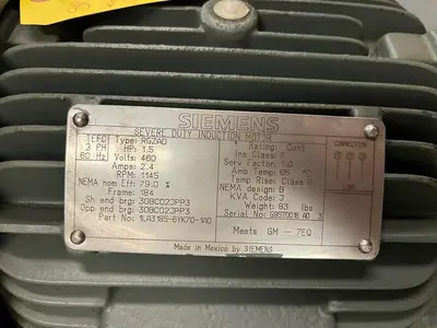 New | in-Stock SIEMENS SIEMENS 1145RPM 3PH 184 Industrial Controls | Surplus Asset Holdings #1220584