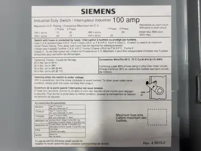 USED SIEMENS ID363NF
