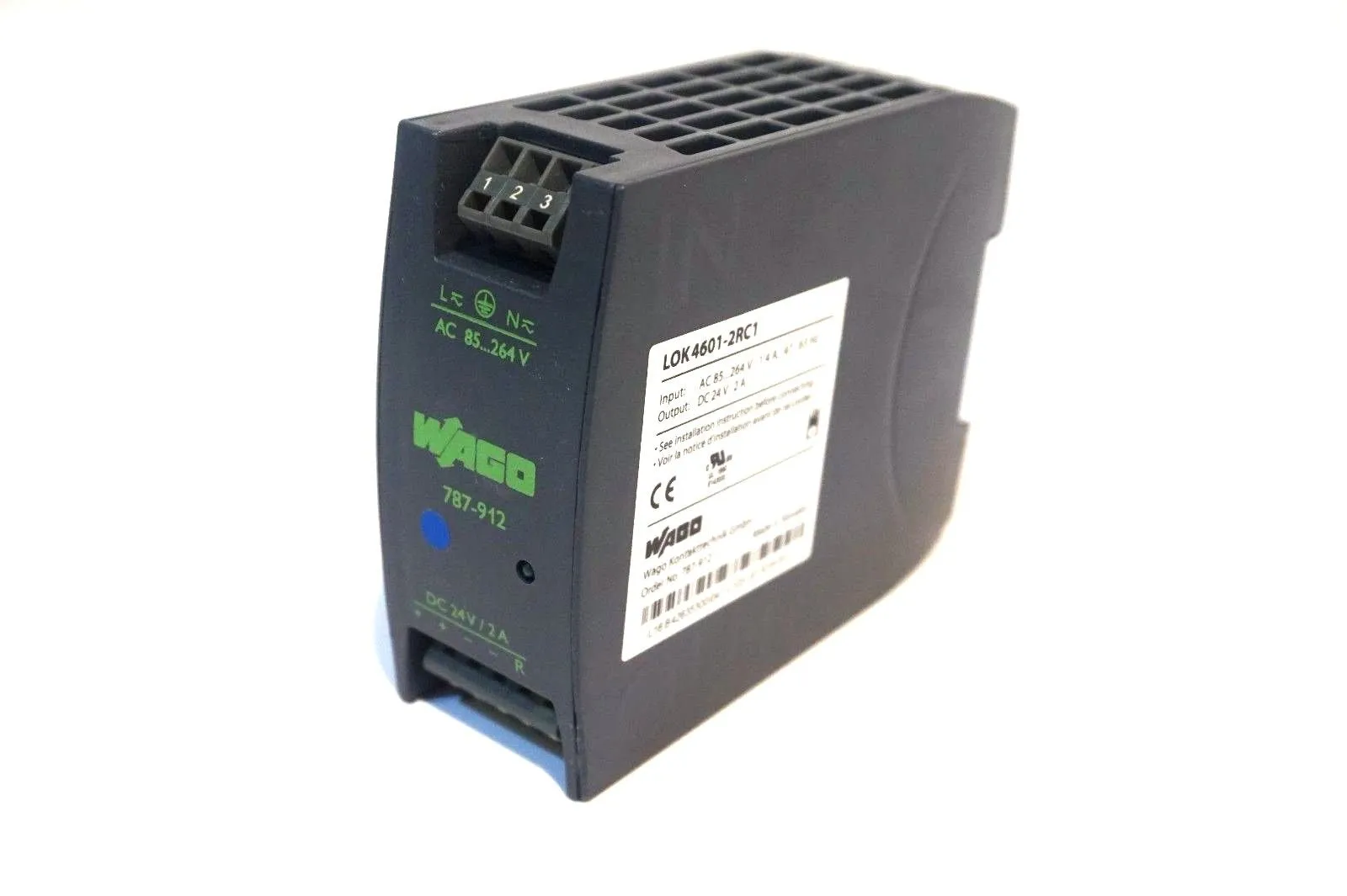NEW WAGO LOK-4601-2RC1 POWER SUPPLY LOK46012RC1