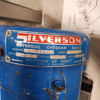 Silverson Emulsifier High Shear In-Line mixers Model 275 UHLS # 33214