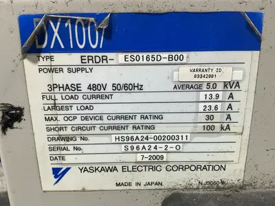 Used 2009 YASKAWA / MOTOMAN YRES0165DA00 Robots Ohio US | HGR 24 #1441603