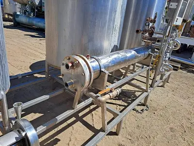 CIP System, 3-Tank, 400 Gallon Each, Stainless Steel, Pump, Heat Exchanger - #S745273