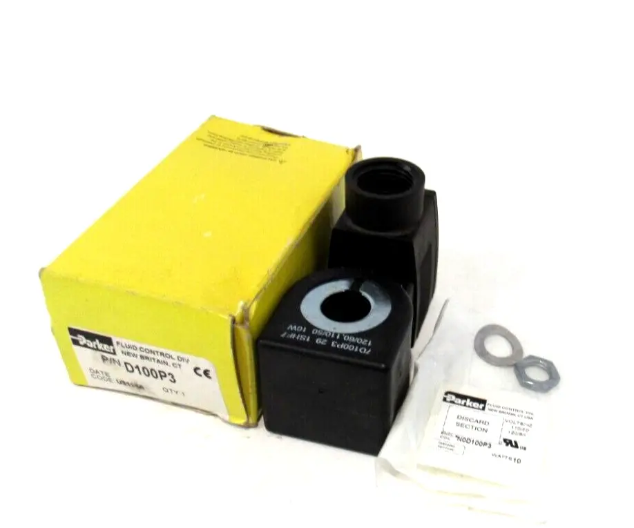 NEW PARKER D100P3 SOLENOID VALVE COIL