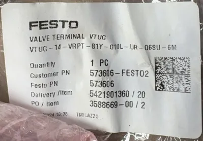 Festo VTUG-14-VRPT-B1Y-Q10L-UR-Q6SU-6M Other Valves & Manifolds | ESS Industrial Equipment Sales (5)