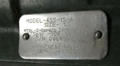 NEW PUREFLEX 455-15-A-01-0 455 SERIES 1.5" BALL VALVE