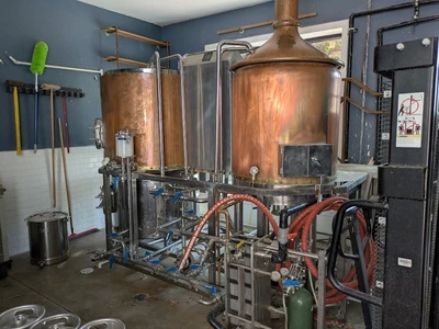 USED 2014 3.5-bbl copper-clad electric 3-vessel Brewhouse ABT-3.5BBL-2V-EL