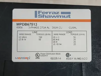 NEW FERRAZ SHAWMUT MPDB67513
