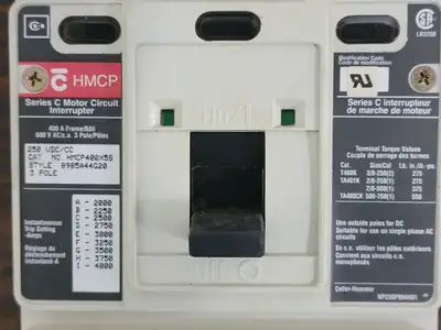 USED CUTLER-HAMMER HMCP400X5S