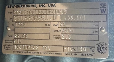 SEW-EURODRIVE GEAR DRIVE