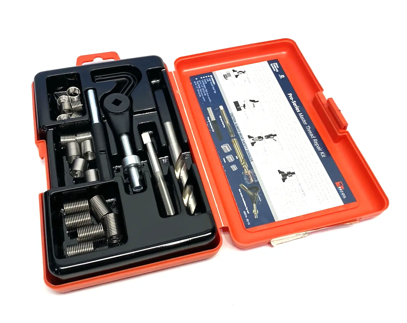 USED RECOIL PRO SERIES HELICAL INSERT THREAD REPAIR KIT, 6-INSERTS, EACH SIZE