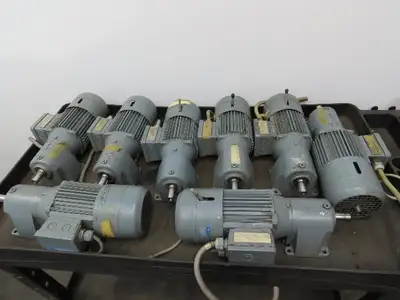 ABM DB10H/G80/4D71C-4 Inline Gearmotor w/Brake .25kw 230/460V 3PH 109rpm 15:1