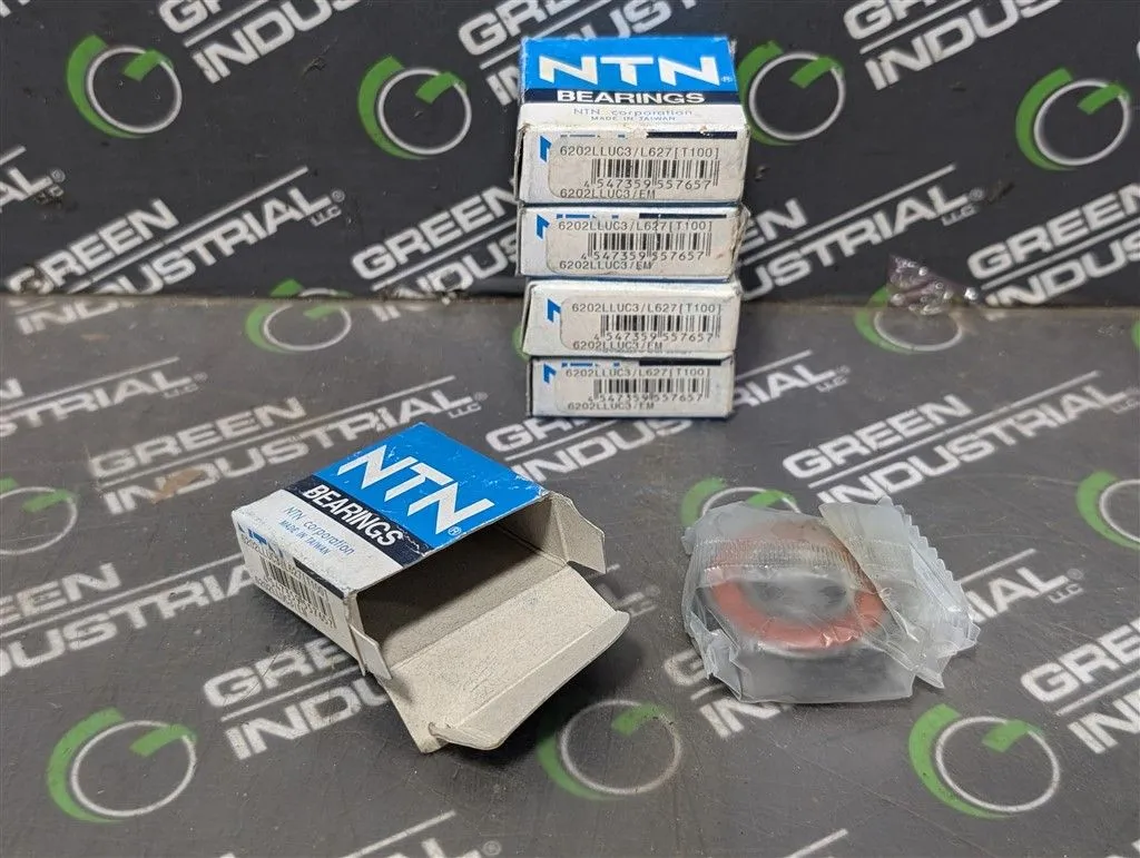 Lot of 5 NTN 6202LLUC3/EM Radial / Deep Groove Roller Bearings L627 New NIB