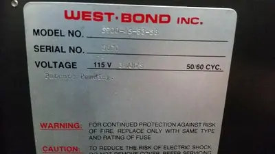 WestBond Wire Bonder #5700-45-53-58 & More!