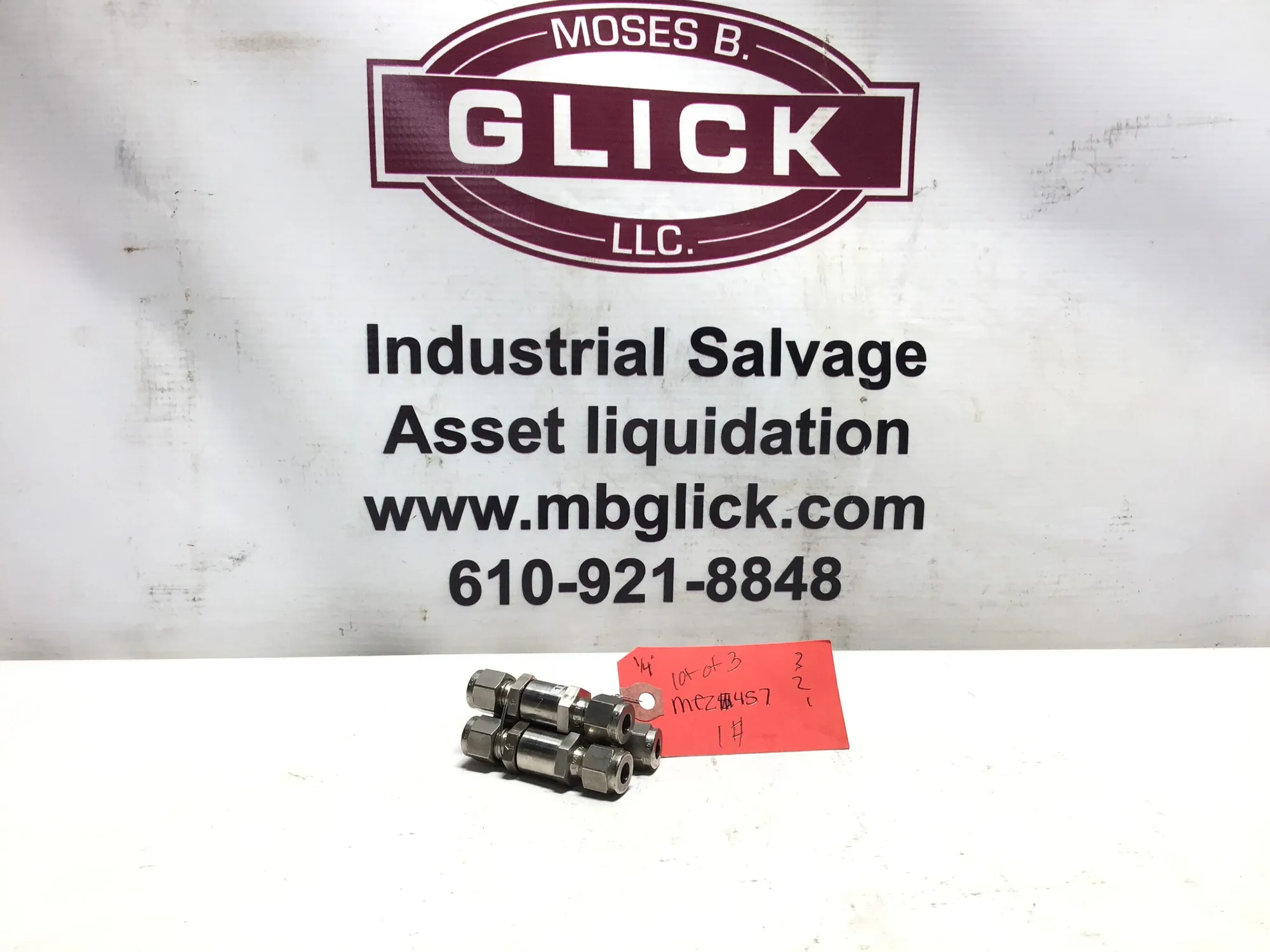 Swagelok Stainless Steel Poppet check valve 1 PSIG CRACK PRESSURE