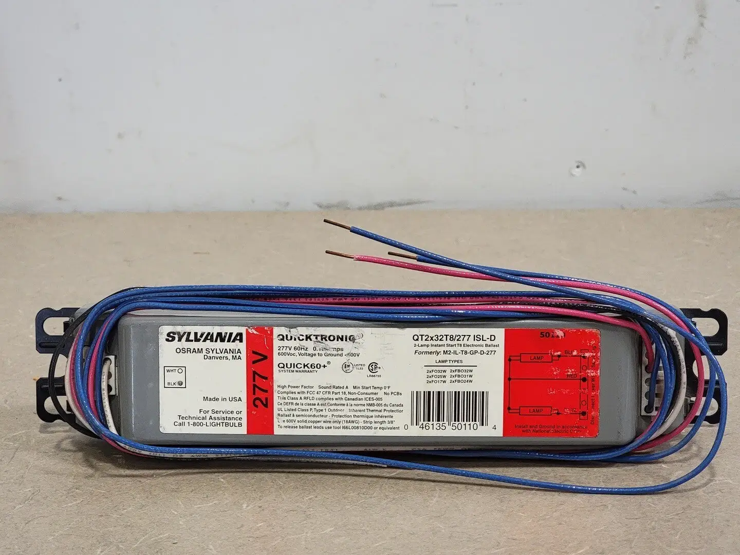 USED SYLVANIA QT2X32T8/277