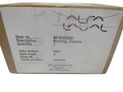 NEW ALFA LAVAL 9615434201 FEMALE BEARING