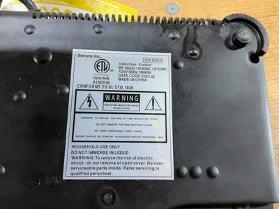 Used DUXTOP BT-180G3 INDUCTION COOKER Hot Plates Michigan US | Miedema Asset Management Group #1761556