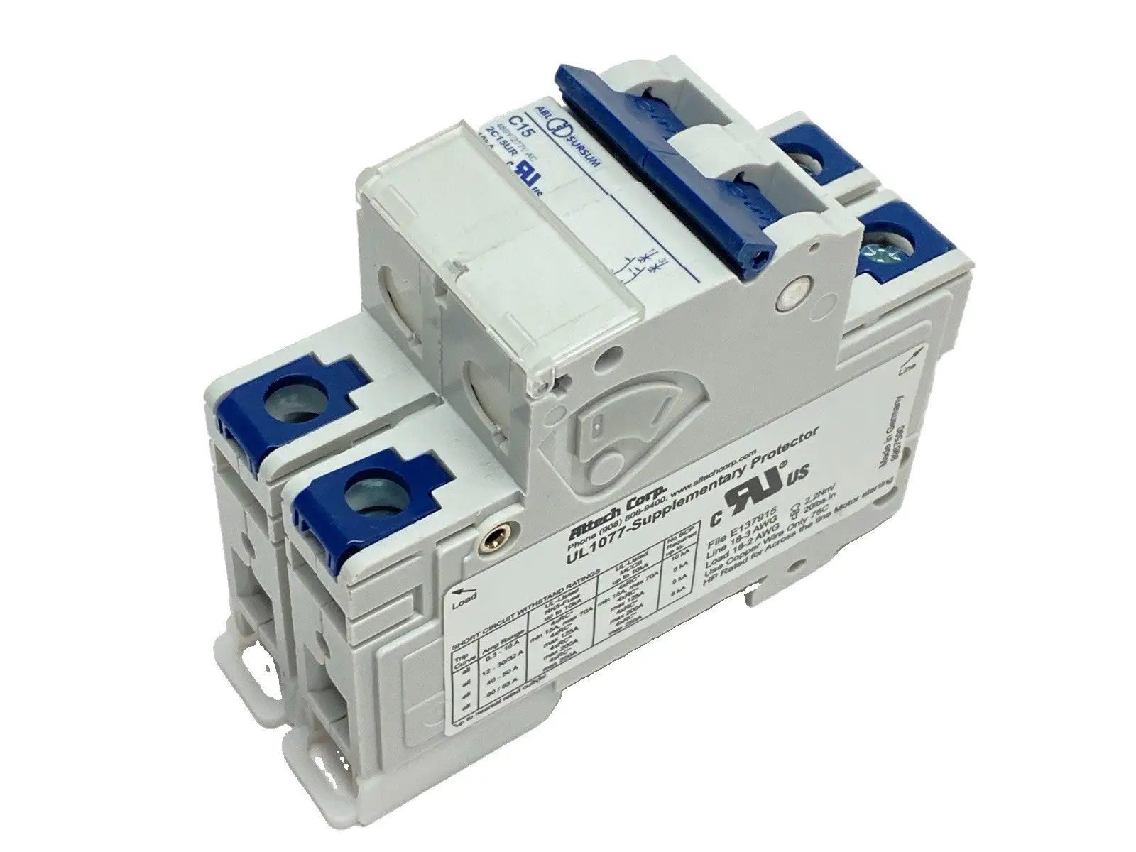 New | in-Stock Altech Corp ABL Sursum Circuit Breaker 2-Pole 15A 480Y/277VAC Circuit Breakers Michigan US | Maverick Industrial Sales #1389193