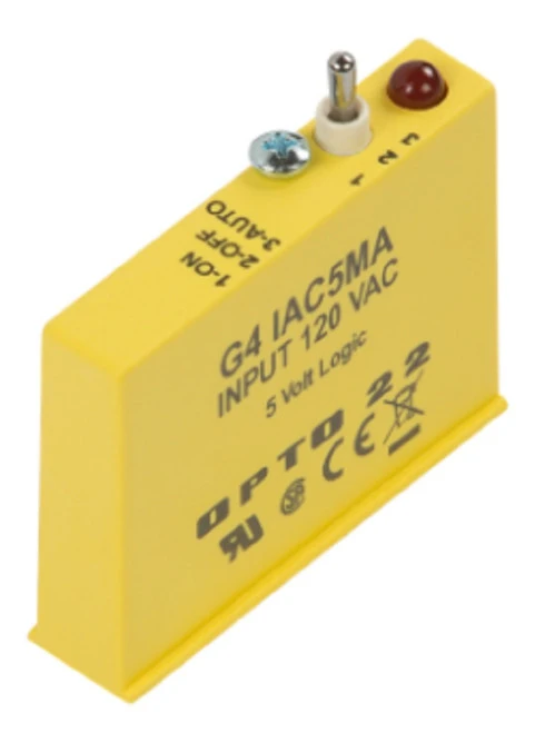 Opto 22 G4IAC5MA G4 AC Input 90-140 VAC/VDC, 5VDC Logic, with Manual/Auto Switch [New]