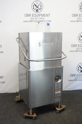 HOBART SINGLE RACK HIGH TEMPERATURE NATURAL GAS DISHWASHER MODEL AM15