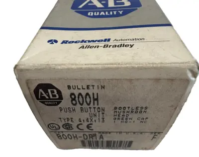 ALLEN BRADLEY 800H-DR1A PUSH BUTTON SER. F 800HDR1A NEW, SURPLUS