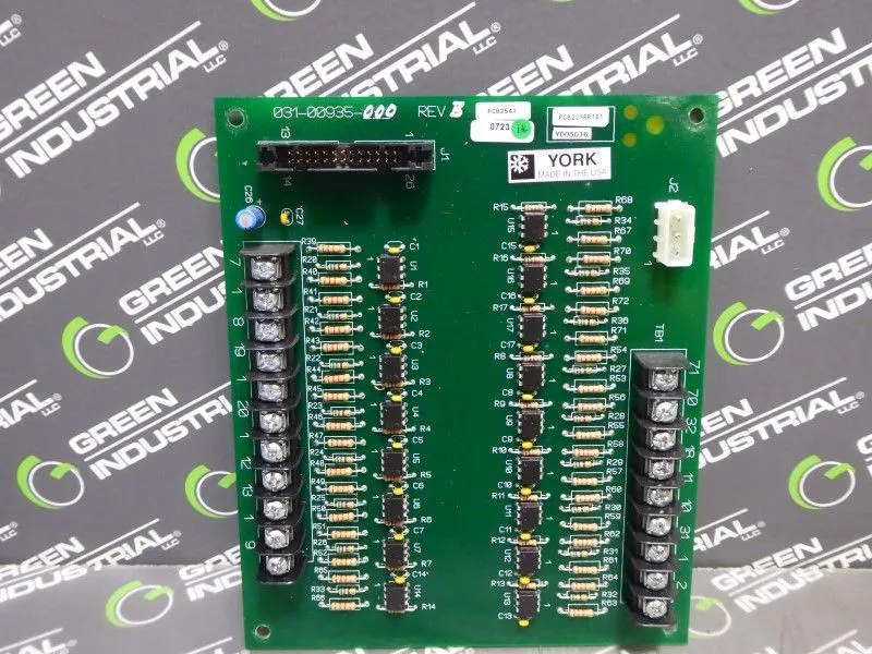 York 031-00935-000 Logic Control Board Rev. B Used