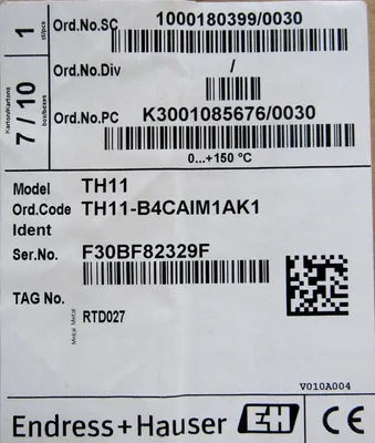 NEW ENDRESS + HAUSER TH11-B4CAIM1AK1 TEMPERATURE SENSOR TH11B4CAIM1AK1