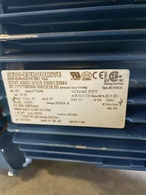 Sew Eurodrive KT97AM213/215DRN132M4 10HP Gear Drive/Speed Reducer 42 rpm