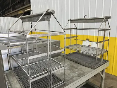 3 TANK FISA MODEL #3VST-350P ULTRASONIC PARTS BASKET TYPE CLEANING SYSTEM: STOCK #20623
