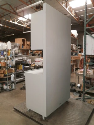 Custom Gray Design Storage/Workbench Unit Furniture 47 1/2" x27 1/2 "X95" Wheels