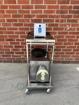 Used TRIANGLE PROCESS QUATTROFLOW Q4400SU 4-PISTON DIAPHRAGM PUMP W/ 3 HP MOTOR Diaphragm Pumps California US | Equipment Lab #1399316