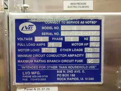 LVO FL14G Front Load Pan Washer | Harvest Equipment and Fabrication Inc (4)