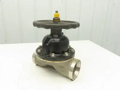 ITT 4-C-425-0-WB-903 Dia-Flo 4" Diaphragm Pinch Valve Stainless Pipe Butt Weld