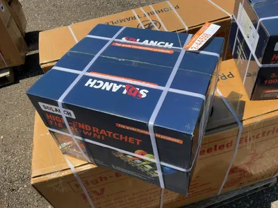 Lot of (100) New SDLANCH 1” Wide Straps with Ratchets Attached, 5 Meter Long, for looping around ite...