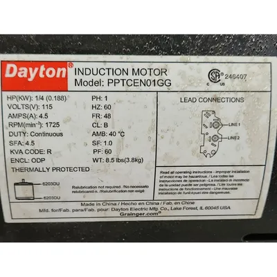 NEW DAYTON ELECTRIC MFG. CO. 5PXX9A