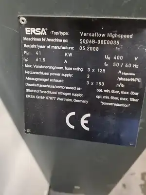 USED 2008 ERSA VERSAFLOW HIGHSPEED