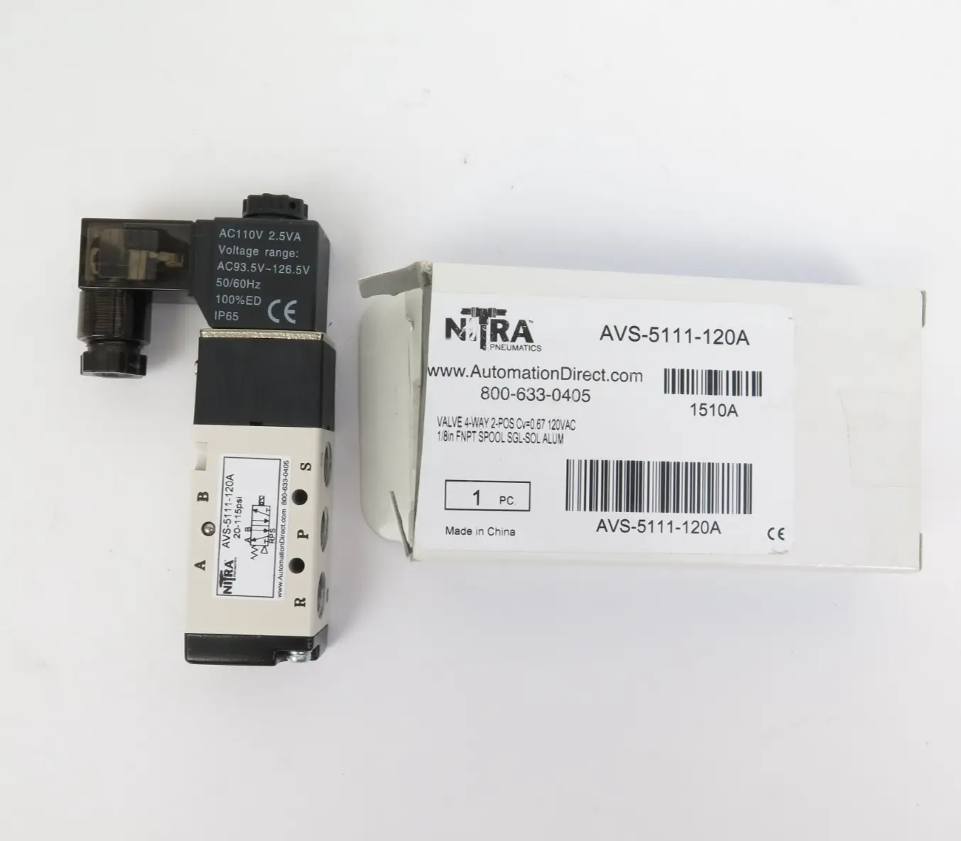 New | in-Stock Nitra Pneumatics AVS-5111-120A Valves/Fittings California US | ANACAPA EQUIPMENT BROKERS, INC #1480485