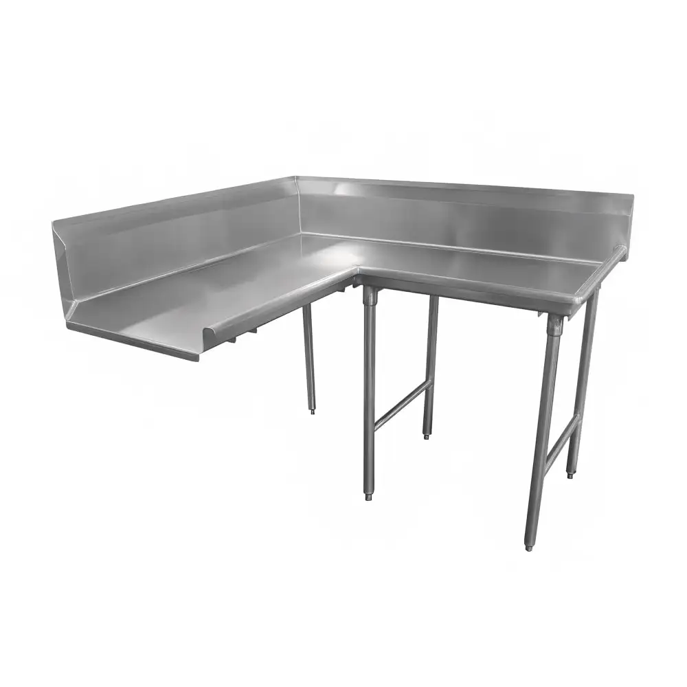 Advance Tabco DTC-K70-120R 119" Korner Clean Dishtable - Crossrails, Stainless Legs, L-R, 14 ga 304 Stainless