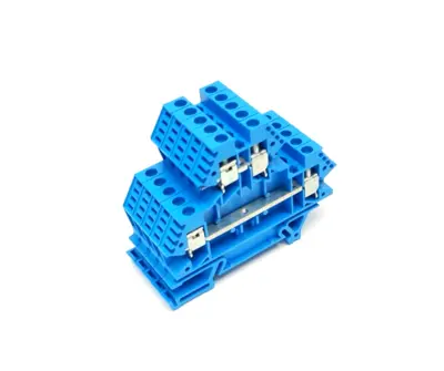 43550 BL,EURO D4-2 | Morsettitalia EURO D4-2 Two Stage Terminal Block, Blue, 43550 BL LOT OF 5 - Used