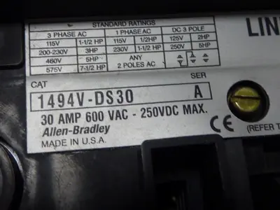 USED ALLEN BRADLEY 1494V-DS30 SER A