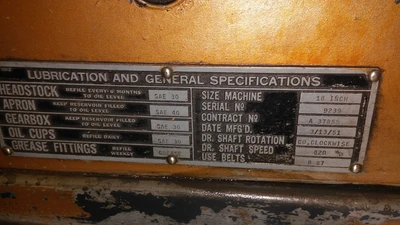 Used 1951 SIDNEY 1812 Engine Lathes Pennsylvania US | Hadanich Machine #1443478