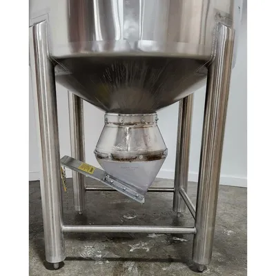 Used Stainless Steel Sanitary Dry Storage Bin Hopper - 32 Cu/Ft