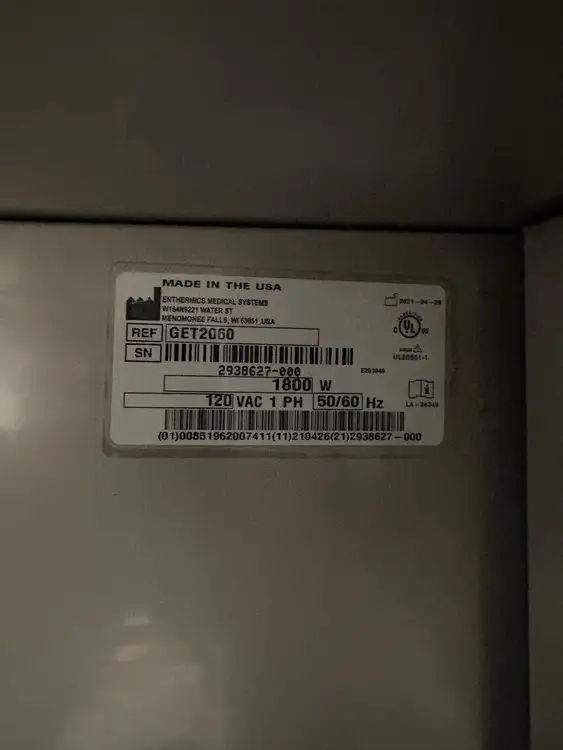 Used Enthermics Medical Systems GET2060 Heating Cabinets Texas US | PT Medical Technologies #1458723