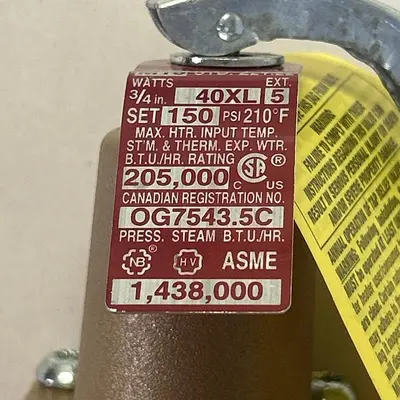 New | in-Stock WATTS 40XL Pump & Valve Parts Ohio US | Surplus Asset Holdings #1295707