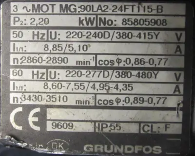 USED GRUNDFOS CRKI2-150/10A-W-G-BUBV CIRCULATOR PUMP CRKI215010AWGBUBV