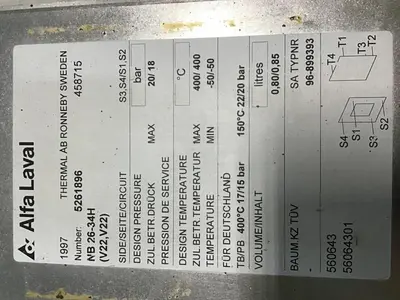 USED ALFA LAVAL NB 26-34H