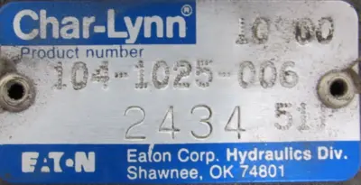NEW EATON 104-1025-006 HYDRAULIC MOTOR 1041025006